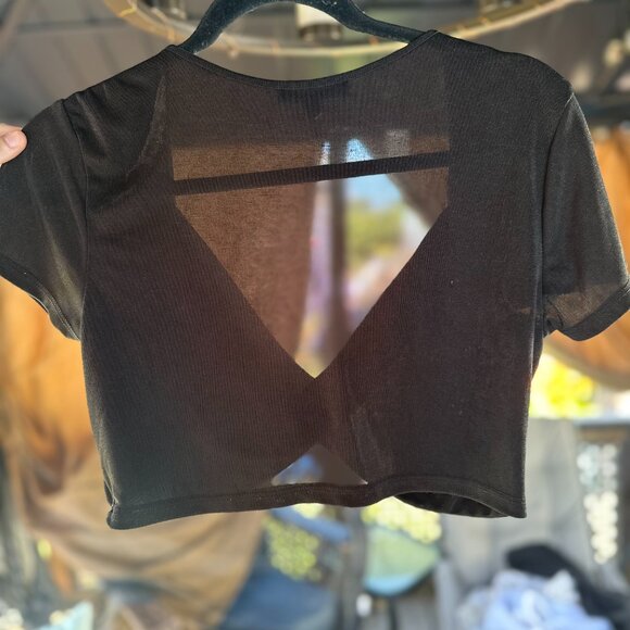Cross-Cross Front Mini Crop Top – Size XL - Picture 8 of 8